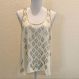 Beaded Cream Tank